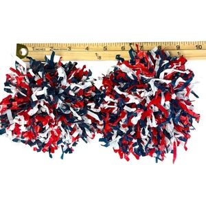 Pleasant Co American Girl Doll USA Cheerleader Pom Poms RWB 1999 Retired 18 in